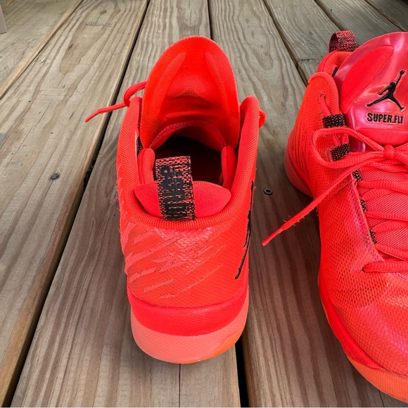 Jordan Super Fly 5 Infrared 23 (844677-606) Men’s size 7.5 Bright Mango EUC - Picture 13 of 15